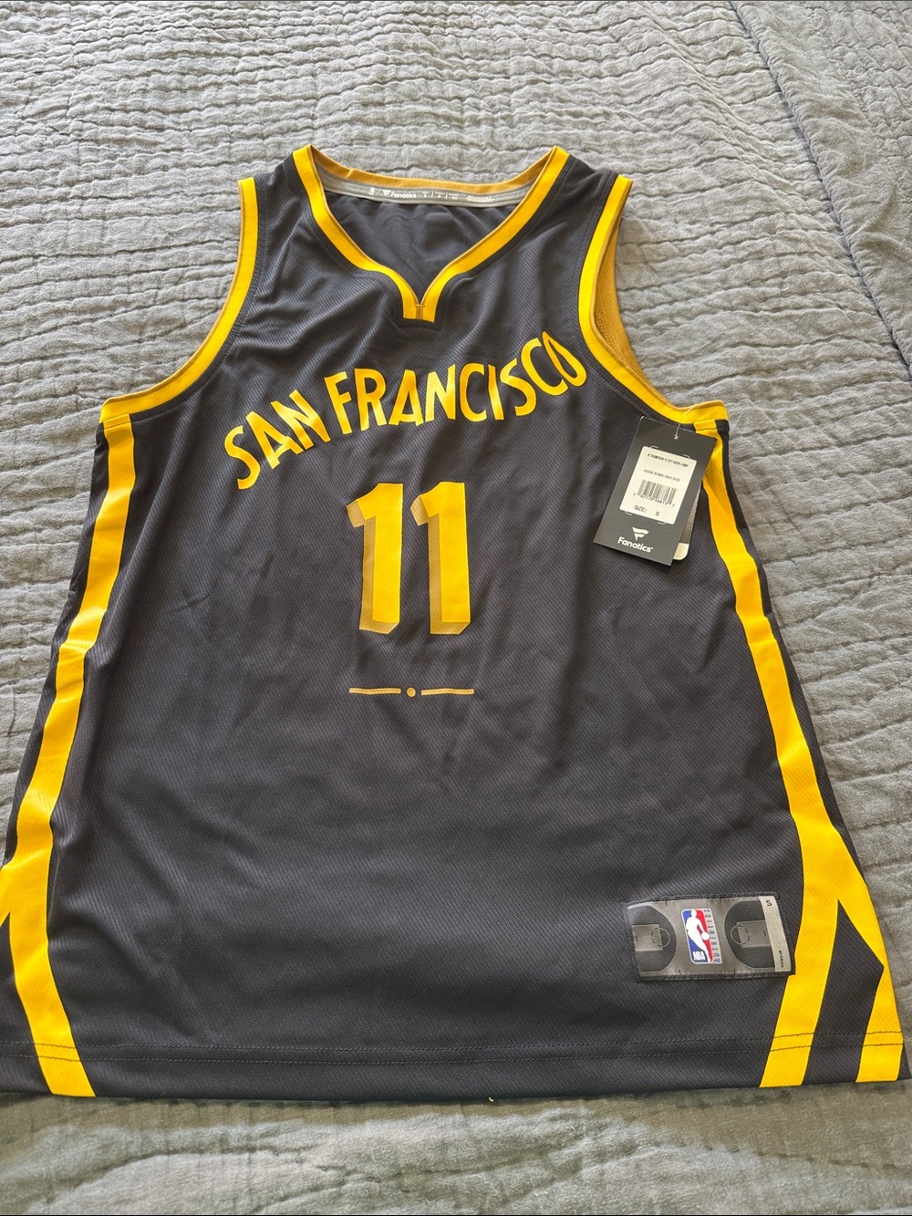 Fanatics San Francisco Basketball Jersey - Black & Yellow Accent